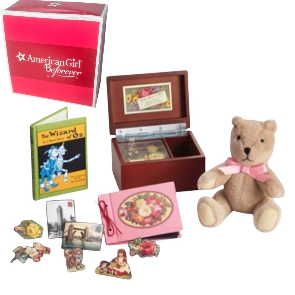 American Girl Samantha Bedtime Accessories Music Box Bear Wizard Oz Book Album